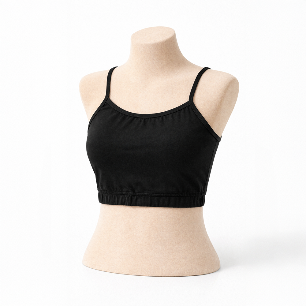 Thin shoulder strap bra