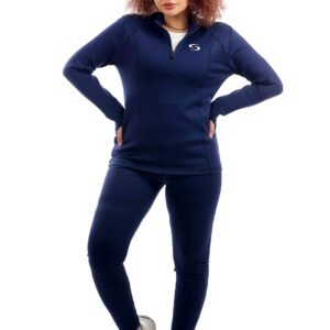 Quarter Zip Leggings Set Athletic Wear Full Lycra Its Store